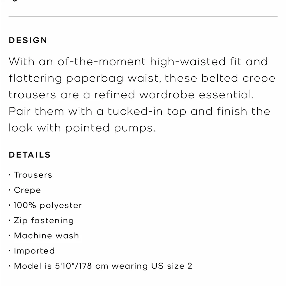 New Michael Kors belted crepe trousers